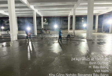 ĐỔ BÊ TÔNG ZOOM 1 (TỔNG 3 ZOOM) CÔNG TRÌNH NHÀ MÁY CÔNG TY TNHH LEKU