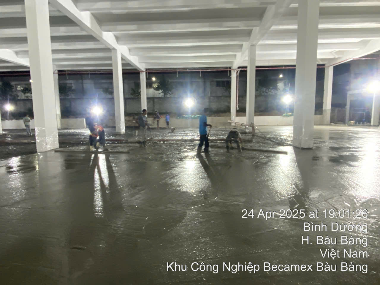 ĐỔ BÊ TÔNG ZOOM 1 (TỔNG 3 ZOOM) CÔNG TRÌNH NHÀ MÁY CÔNG TY TNHH LEKU